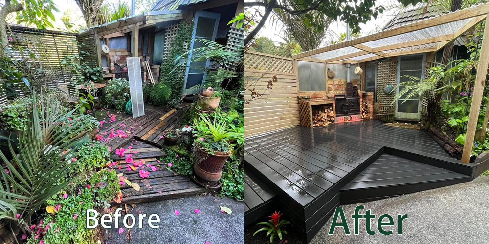 Before and after deck project