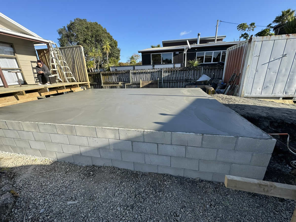 Concrete and drainage preparation