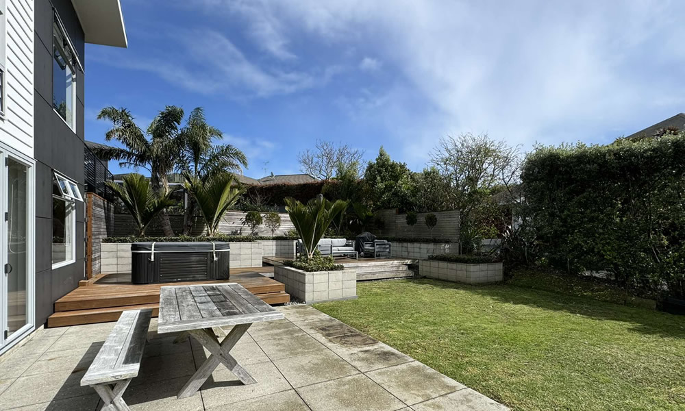 Lawn and outdoor living area